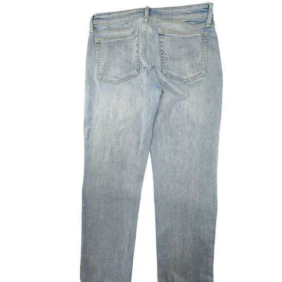 Rag & Bone Jeans Boyfriend Light Wash Distressed Raw Hem Womans Size 27 VL1019 - Picture 4 of 12